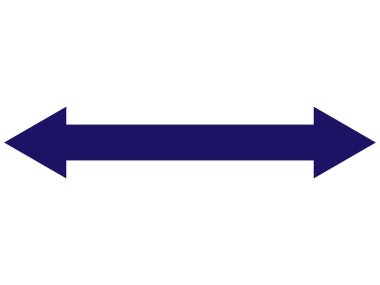 Bu iki yönü gösteren bir okun çizimi (donanma çift ok)).