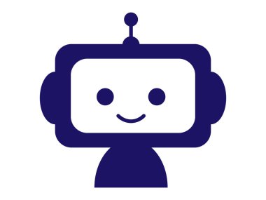 Bu yapay zeka robotunun bir simgesi (chatbot)).