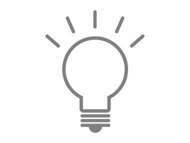 Bu bir ampul işaretinin bir çizimi (ilham simgesi)).