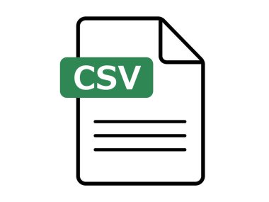 This is an illustration of the CSV file mark (icon).