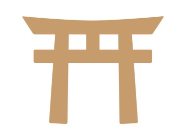 Bu bir torii kapısı simgesi (türbe işareti)).