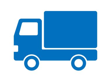 Bu bir kamyon siluetinin çizimi (dağıtım simgesi).