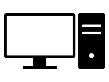 Bu bir masaüstü bilgisayarının silüeti..