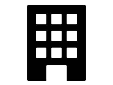 Bu bir bina siluetinin çizimi (bina simgesi)).