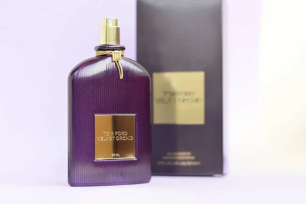 Kharkov Ukraine Februar 2020 Tom Ford Samt Parfümflasche Mit Orchideenduft — Stockfoto