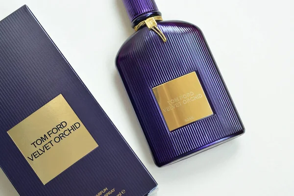 Kharkov Ukraine Luty 2020 Tom Ford Aksamitna Orchidea Perfum Butelka — Zdjęcie stockowe