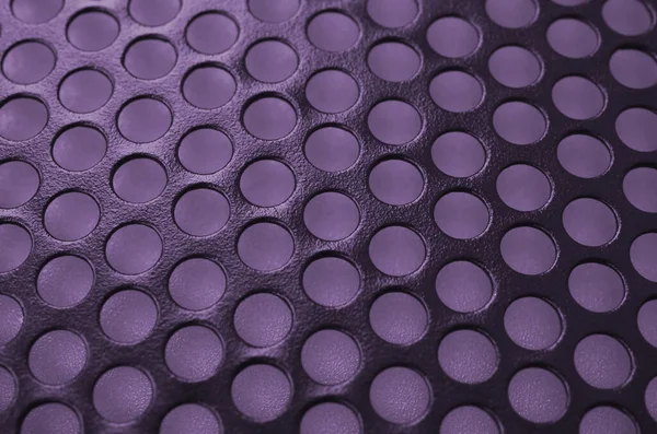 Black Metal Computer Case Panel Mesh Holes Purple Background Abstract — Stock Photo, Image