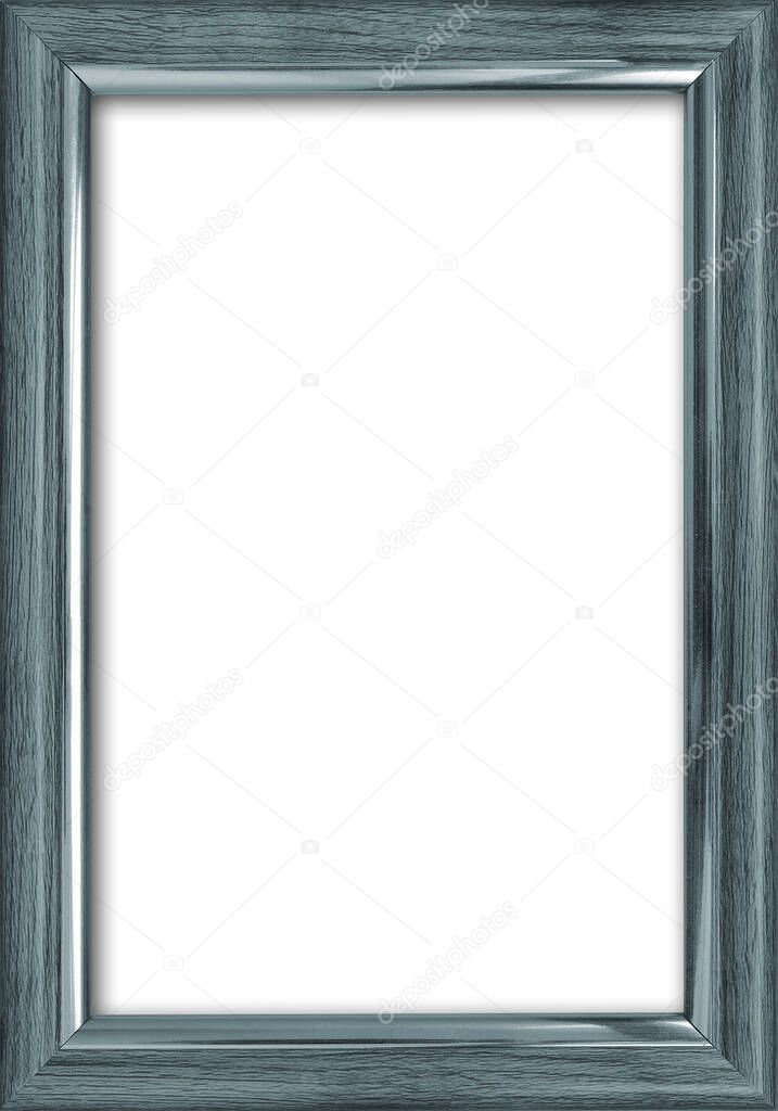 Empty picture frame with a free place inside, isolated on white background