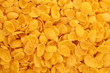 Mısır gevreği arkaplan dokusunu kapat. Sabah kahvaltısı için mısır gevreği kutusu.