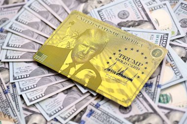 KYIV, UKRAINE - 13 ARALIK 2025 Altın Kart hatırası.