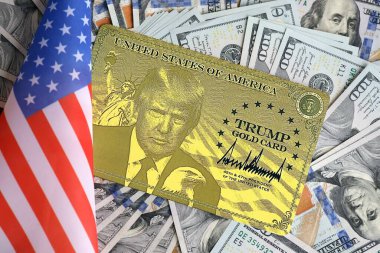 KYIV, UKRAINE - 13 ARALIK 2025 Altın Kart hatırası.