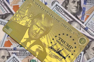 KYIV, UKRAINE - 13 ARALIK 2025 Altın Kart hatırası.