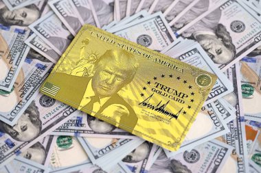 KYIV, UKRAINE - 13 ARALIK 2025 Altın Kart hatırası.