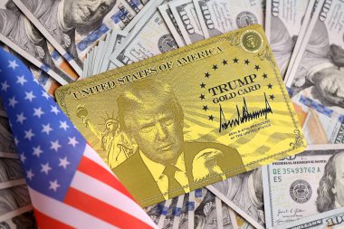 KYIV, UKRAINE - 13 ARALIK 2025 Altın Kart hatırası.