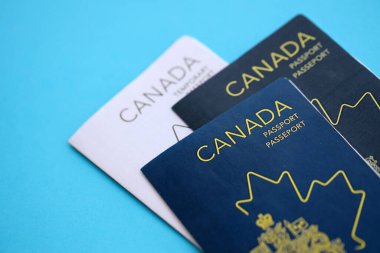 Masada Kanada pasaportu var. Kanada vatandaşları için resmi kimlik belgeleri. Seyahat ve turizm kavramı