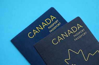 Masada Kanada pasaportu var. Kanada vatandaşları için resmi kimlik belgeleri. Seyahat ve turizm kavramı