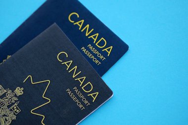 Masada Kanada pasaportu var. Kanada vatandaşları için resmi kimlik belgeleri. Seyahat ve turizm kavramı
