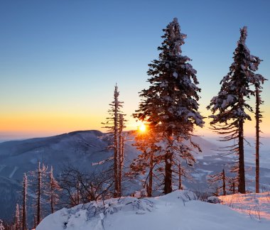 hill Lysa hora Beskydy, günbatımı