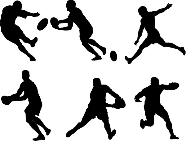 Set of  Rugby silhouette — Stock Vector