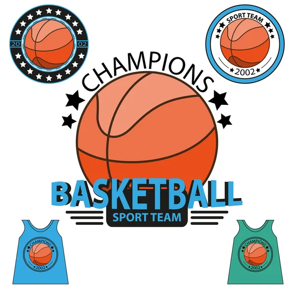 Set of Basketball championship logo. Vector — ストックベクタ
