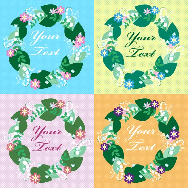 Colorful Floral Greeting card. International Happy Mothers Day with Bunch of Spring Flowers. Womens Day. Holiday background. Beautiful bouquet. Trendy Design Template. Vector — Διανυσματικό Αρχείο