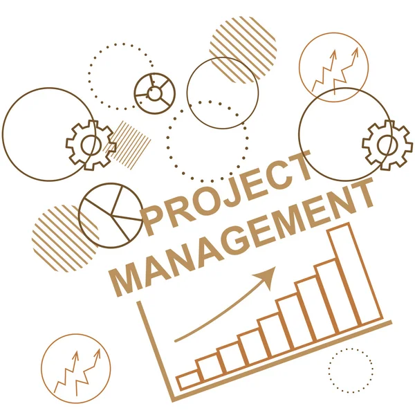 Background to the project management, business planning process. Abstraction. Vector — Stock Vector