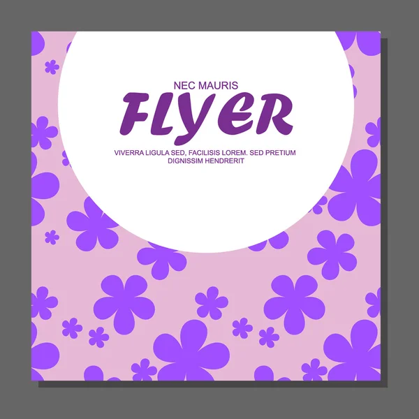 Fleurs violettes sur un prospectus. Peut être utilisé comme carte de vœux ou invitation de mariage. Vecteur — Image vectorielle