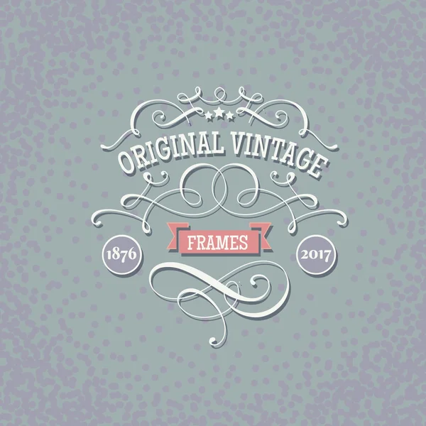 Retro címke virágzik — Stock Vector