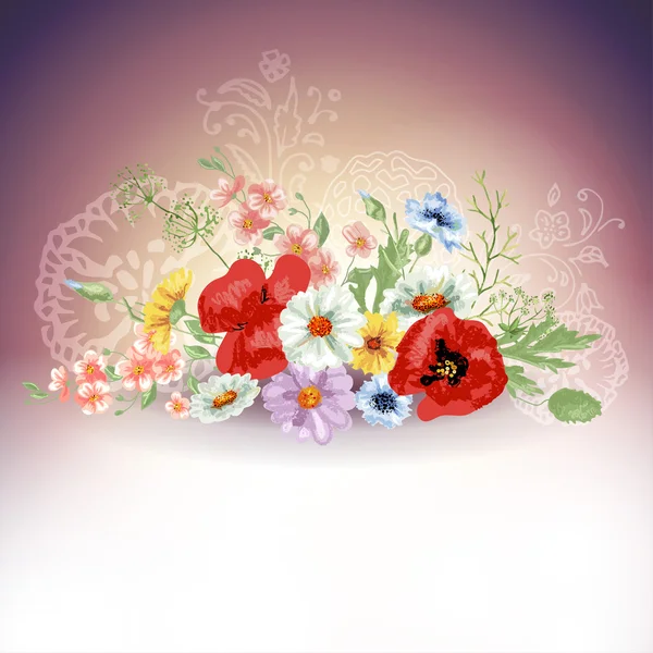 Fondo con flores de primavera — Vector de stock