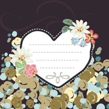 arka planda retro tarzı çiçekli