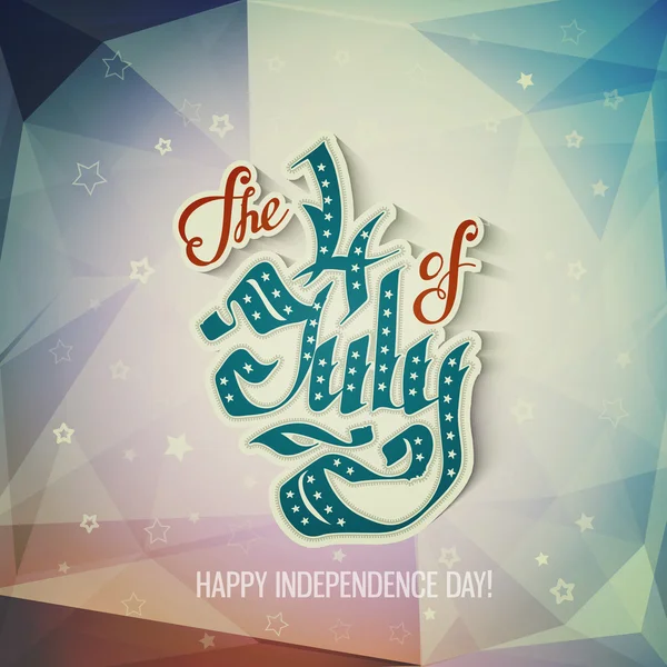 Τυπογραφία κάρτα της ημέρας ανεξαρτησίας. — Διανυσματικό Αρχείο