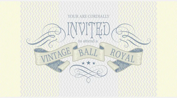 Invitation carte vintage . — Image vectorielle