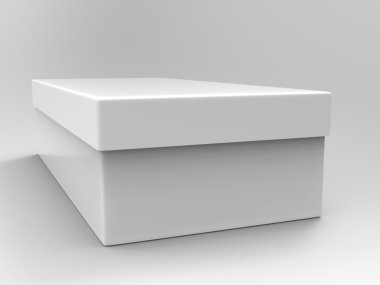 Beyaz arka plan üzerinde izole boş kutu.