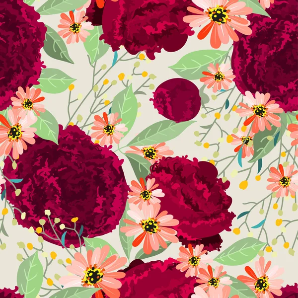 Seamless floral background. — Stock Vector