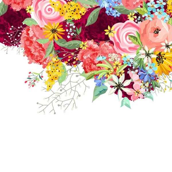Nahtloser floraler Hintergrund. — Stockvektor