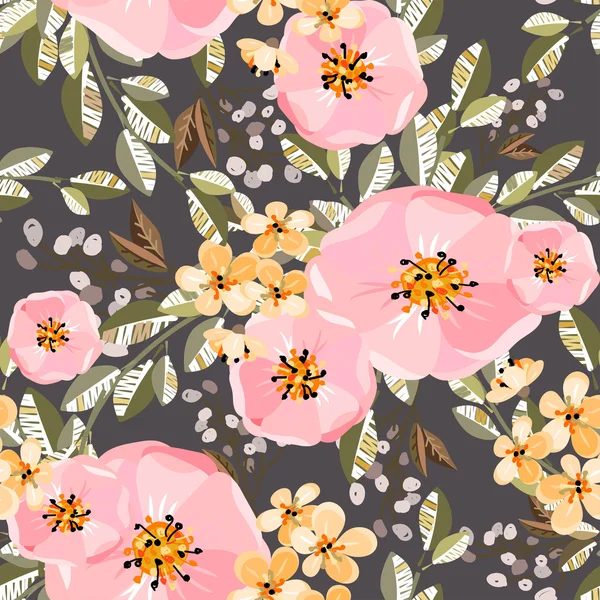 Floral seamless background. — Stock Vector