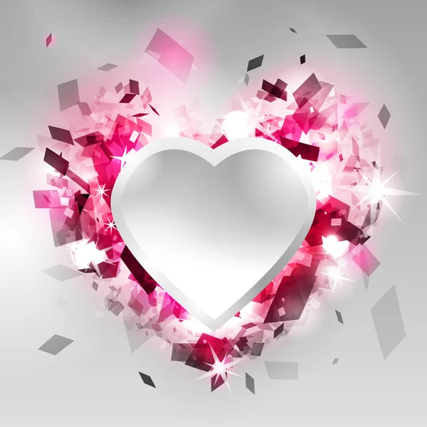 Valentine fond abstrait avec forme de coeur . — Image vectorielle