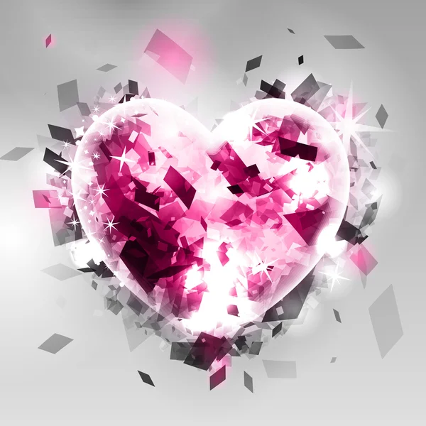 Valentine fond abstrait avec forme de coeur . — Image vectorielle