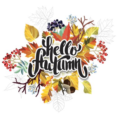 Arka plan ile fırça-çizim yazı 