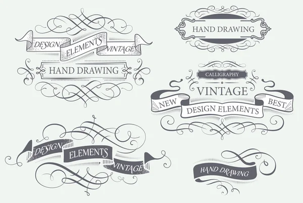Elementos de design de caligrafia . — Vetor de Stock