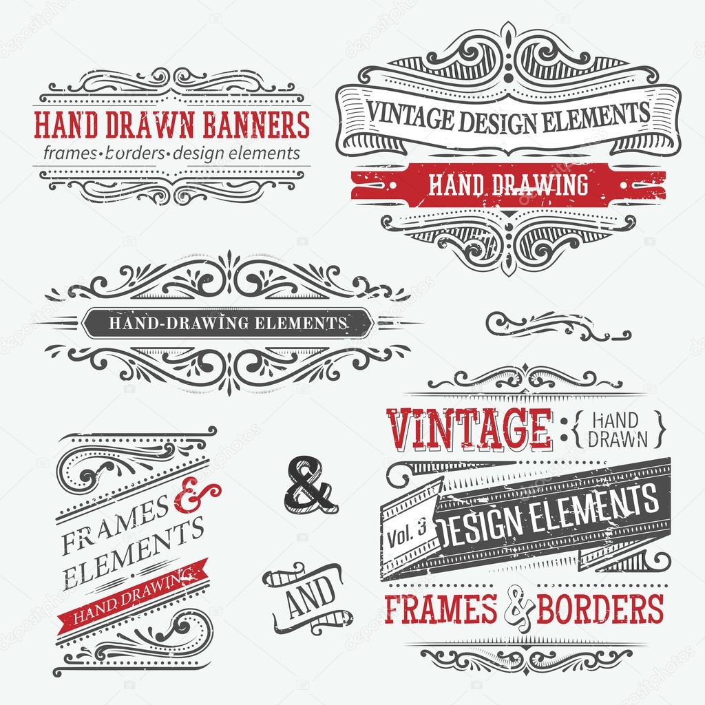 vintage frames, design elements