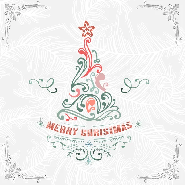 Watercolor christmas background — Stock Vector