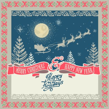Retro Noel Kartpostalı
