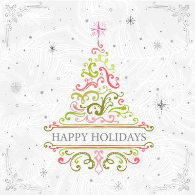 Sulu Boya Noel arka plan