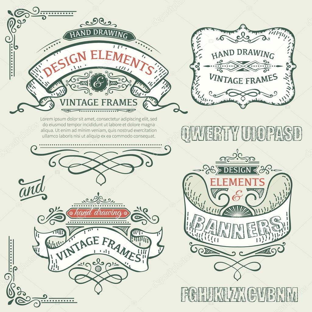 vintage frames with design elements