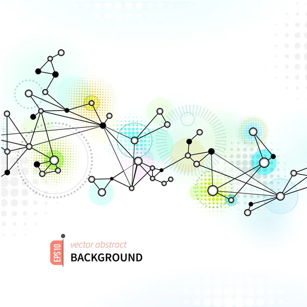 Molécula y fondo de comunicación — Vector de stock