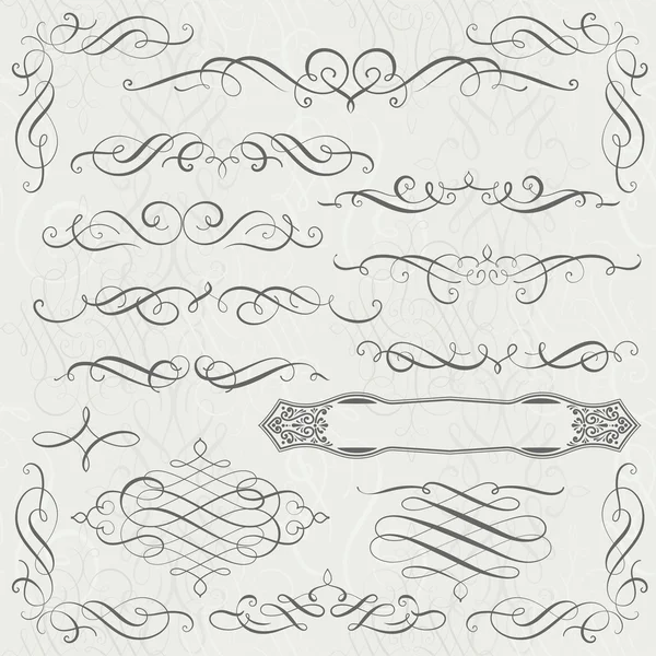 Set of calligraphy swirls for your design — Stock Vector