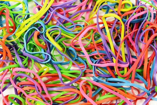 group of colored rubber bands