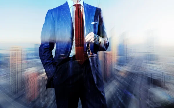 Businessman in the city - concept — Stock Photo, Image