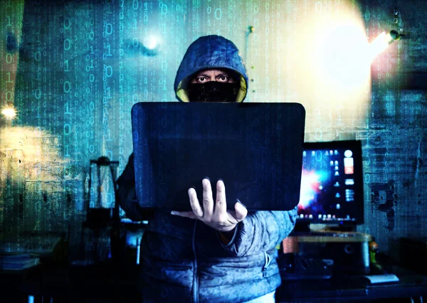 Hacker berbahaya mencuri data-konsep — Stok Foto